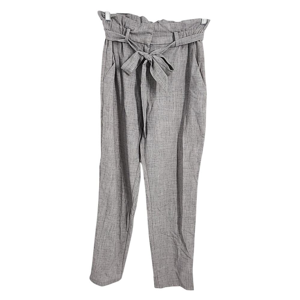 H&M Gray Dress Pants Womens Size 8 Tie Waist